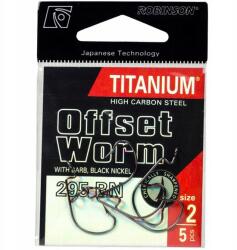 Robinson Haczyki Titanium Offset Worm 295 #2/0 5szt (295 BN)