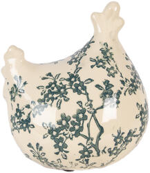 Clayre & Eef Figurina Gaina ceramica bej verde 12x11x13 cm (6CE2396)