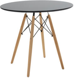FDY Masa Rotunda Fixa Linda 60 Cm Neagra