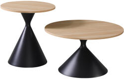 FDY Set 2 Masuta Cafea Hammon Metal , Blat MDF, Finisaj Natur Masa de cafea