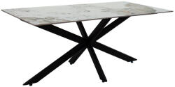FDY Masa Dining Bewann Piatra Sinterizata Finisaj Marmura Alba 180x90 Cm