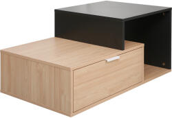 FDY Masuta Cafea Volt PAL Stejar-Negru Dim 90x50x40 Cm Masa de cafea