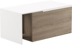 FDY Masuta Cafea Extensibila Alien, PAL Finisaj Stejar Sonoma-Alb 100-160x50x45 Cm Masa de cafea
