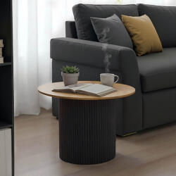 FDY Masutea Cafea Dalmma MDF Stejar Sonoma, Diametru 70 Cm Masa de cafea