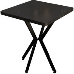 FDY Masa Bucatarie/Dining Practik Finisaj Marmura Neagra 70x70 Cm