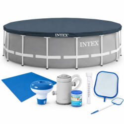 Brius Piscina cadru metalic Intex Prism Frame 26702NP, 305x76 cm, 4.500 litri, cu toate accesoriile (462-26702NP+ACC) Piscina