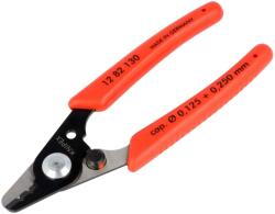 KNIPEX Dezizolator KNIPEX pentru fibră optică, 130mm - Oţel crom-vanadium (12 82 130)