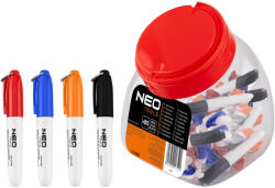 NEO TOOLS Mini marker permanent NEO TOOLS, 4 culori, uscare rapida, set la multiplu de 80 bucati (13-866)