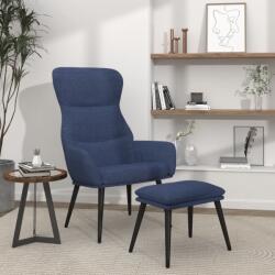 vidaXL Scaun de relaxare cu taburet, albastru, textil GartenMobel Dekor (3097433)