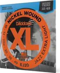  Daddario EJ20 Nickel Wound Electric Guitar Strings Jazz Extra Light 10-49