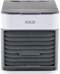 Muhler Настолен охладител MUHLER MC-585, 3 в 1(охлаждане, овлажняване, пречистване), USB захранване, Резервоар 0, 380л, LED светлини, Бял с черен (KT-1005698)