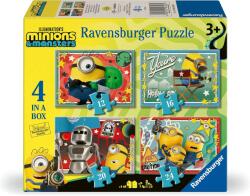 Ravensburger Детски пъзел Ravensburger 4 в 1 - Миньони и чудовища (12004348) - ozone