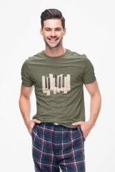 D&B Férfi/Unisex Póló ST00153 Piano Katonai zöld-Méret S (ST00153PianoMilitaryGreenS)