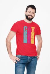 D&B Férfi/Unisex Póló ST00206 Cat Piros-Méret 2XL (ST00206CatRed2XL)