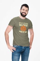 D&B Férfi/Unisex Póló ST00263 Halloween Katonai zöld-Méret M (ST00263HalloweenMilitaryGreenM)