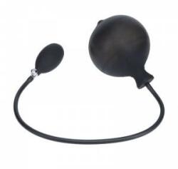  Ribbed Inflatable Silicone Anal Plug - Black