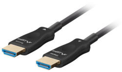 Lanberg CA-HDMI-30FB-0300-BK HDMI 2.1 apa-apa fekete aktív optikai AOC kábel 30m (CAHDMI30FB0300B)