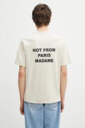 Drôle de Monsieur pamut póló Le T-Shirt Slogan - bézs XS