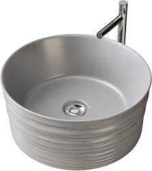  Mosdókagyló Asztali Kerámia Szürke Matt Kerek Ø 41cm Loft (A461GAMW)