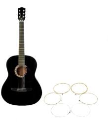 DEPOX Chitara clasica din lemn DEPOX®, set de corzi incluse, 95 cm, Clasic Black (1936)