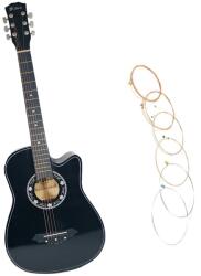 DEPOX Chitara clasica din lemn 95 cm, set de corzi inclus (1954)