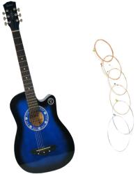 DEPOX Chitara clasa din lemn 95 cm DEPOX®, Cutaway Blue Club, set corzi incluse (1951)