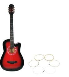DEPOX Chitara clasica din lemn DEPOX®, Cutaway Country Red, set de corzi incluse, 95 cm, rosu (1960)