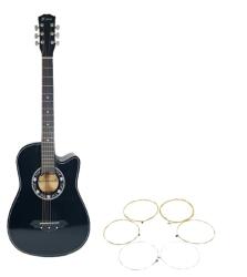 DEPOX Chitara clasica din lemn DEPOX®, set de corzi incluse, 95 cm, negru (1962)