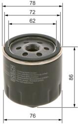 Bosch olajszűrő BOSCH 0 451 103 318 for VW, SEAT, AUDI, SKODA (0 451 103 318)