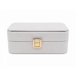 ITEM Világosszürke ékszerdoboz tükörrel - 15x6x10 cm - szépséghibás (AC-523533)