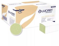 Lucart Easy Green V 250 hajtogatott kéztörlő - 1 rétegű, zöld, 250 lap (Karton - 20 csomag)