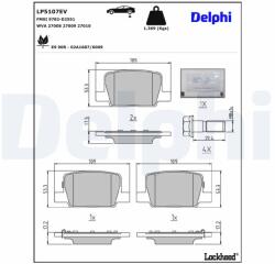 DELPHI Set placute frana DELPHI LP5107EV (LP5107EV)