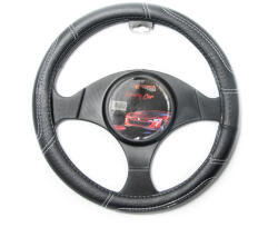Supernova Husă Volan Auto cu Diametru 36-37cm Sintetic Negru 02-100-1 (02-100-1)