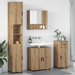 vidaXL Set de mobilier pentru baie 4 buc. Stejar Artizanal GartenMobel Dekor (3392982)
