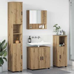 vidaXL Set de mobilier pentru baie 4 buc. Stejar Artizanal GartenMobel Dekor (3392972)