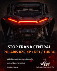 THE BEAST Stop Frana Central Led Polaris Rzr Xp / Rs1 / Turbo Negru The Beast (b0803-00101bk)