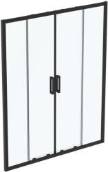 Ideal Standard Connect 2 - Zuhanyzó tolóajtó, négy darab, 1600 mm, fekete/tiszta üveg K9282V3 (K9282V3)