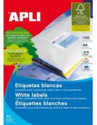 APLI Etikett címke, 99, 1 x 139 mm, kerekített sarkú, univerzális, 4 címke/ív, 100 ív/doboz APLI (APLI_69460) (APLI_69460)