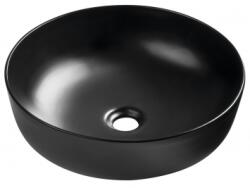 SAPHO RONDEA 41 cm pultra ültethető kerámiamosdó, matt fekete (AR445B)