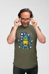 D&B Férfi/Unisex Póló PC00063 Leonardo Katonai zöld-Méret 2XL (PC00063LeonardoMilitaryGreen2X)