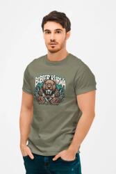 D&B Férfi/Unisex Póló ME00002 BoberKurwa Katonai zöld-Méret XL (ME00002BoberKurwaMilitaryXL)