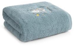 Eurofirany Gyerek fürdőlepedő, Baby 75, kék, 70x140cm, 100% pamut, mackó applikációval (STYLE_HS472522)