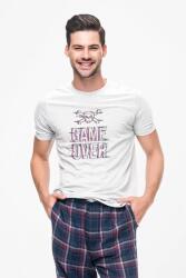 D&B Férfi/Unisex Póló ST00059 Game Over Fehér-Méret S