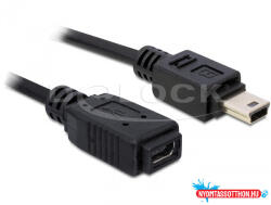 Delock USB 2.0 mini-B hosszabbító kábel, apa-anya 1m (MD_82667)