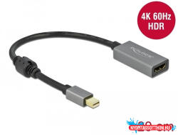 Delock Aktív mini DisplayPort 1.4 - HDMI átalakító 4K 60 Hz (HDR) (MD_66570)