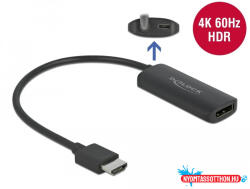 Delock Adapter HDMI-A-dugós csatlakozó - DisplayPort-csatlakozóhüvely 4K 60 Hz (MD_63206)
