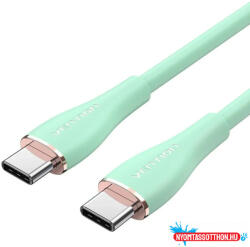 Vention USB 2.0 Type-C M to 2 Type-C M 5A kábel 1.5M Green Silicone Type (CTMGG)