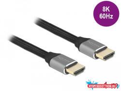 Delock Ultra nagy sebességű HDMI kábel 48 Gbps 8K 60 Hz szürke 1 m tanúsítvánnyal (MD_83995)