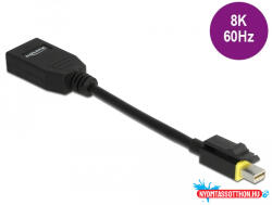 Delock Mini DisplayPort 1.4 DisplayPort adapter retesszel záró funkcióval 8K 60 Hz (MD_65978)