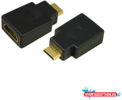 LogiLink HDMI adapter, Mini-C/M A/F, 4K/30 Hz, fekete (MD_AH0009)